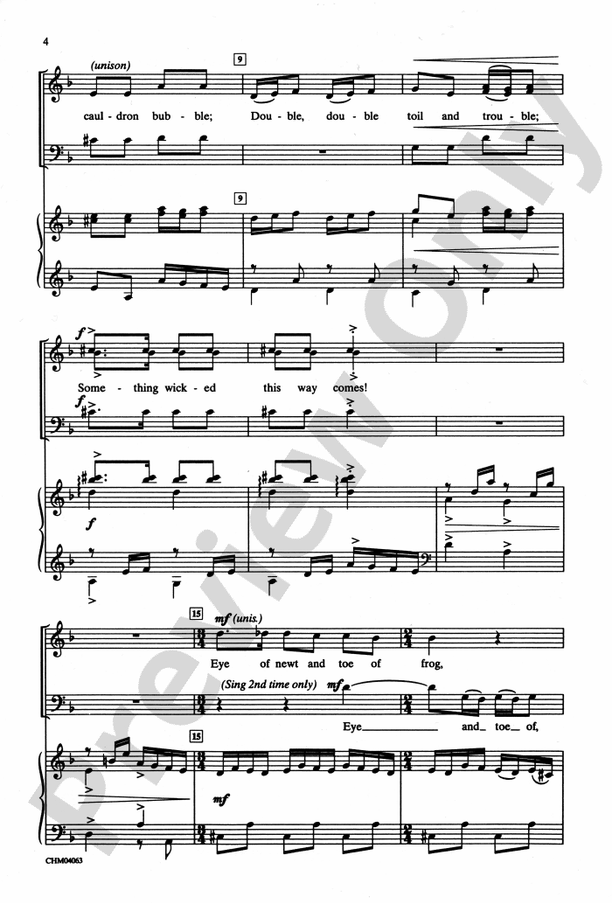 Double Trouble (from Harry Potter and the Prisoner of Azkaban) – 3-Part Mixed Choral Octavo (Digital Download)