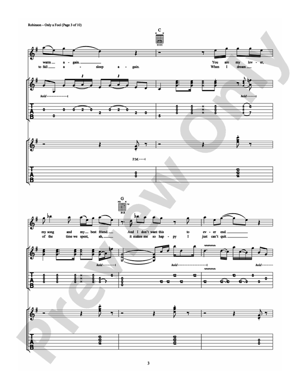 Only a Fool - Guitar TAB (Digital Download)