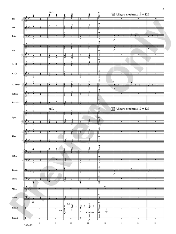 Heroic Variations - Concert Band Conductor Score & Parts (Digital Download)