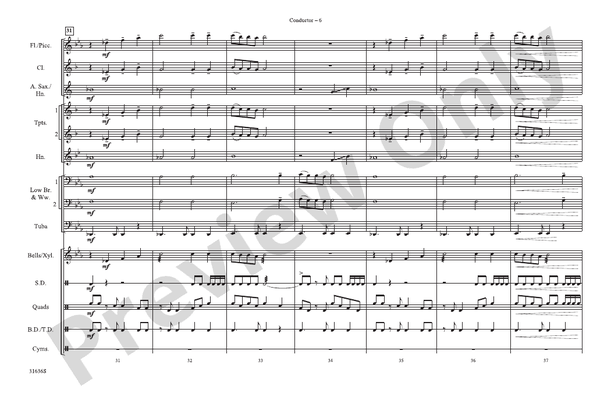Disco Inferno – Marching Band Conductor Score & Parts (Digital Download)