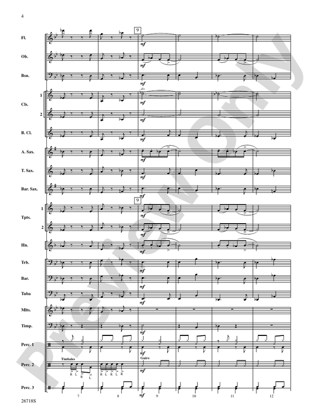 Who's Afraid of the Big Bad Samba? - Concert Band Conductor Score & Parts (Digital Download)