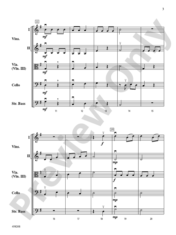 Christmas in a Minute and a Half - String Orchestra Conductor Score & Parts (Digital Download)