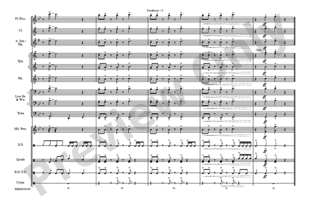 Turn the Beat Around – Marching Band Conductor Score & Parts (Digital Download)