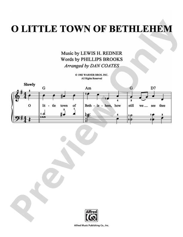O Little Town Of Bethlehem - DSM-PS-0006809 - Easy Piano (Digital Download)
