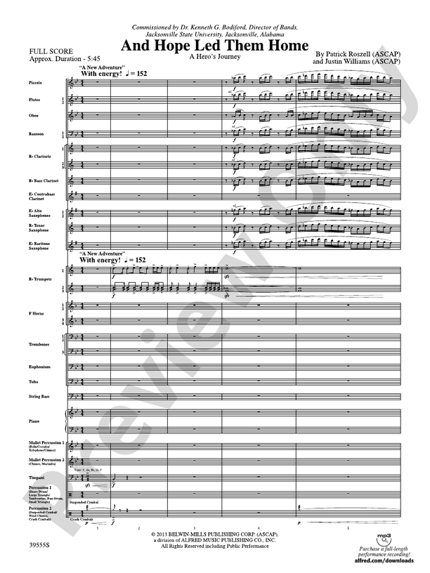 And Hope Led Them Home - Concert Band Conductor Score & Parts (Digital Download)