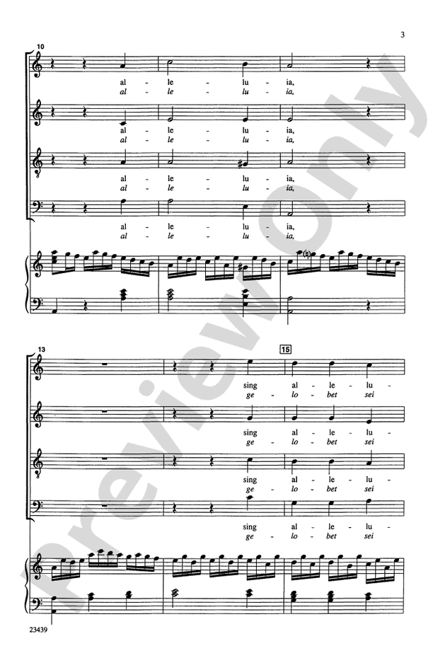 Alleluia (from Uns ist ein Kind geboren) - SATB Choral Octavo (Digital Download)