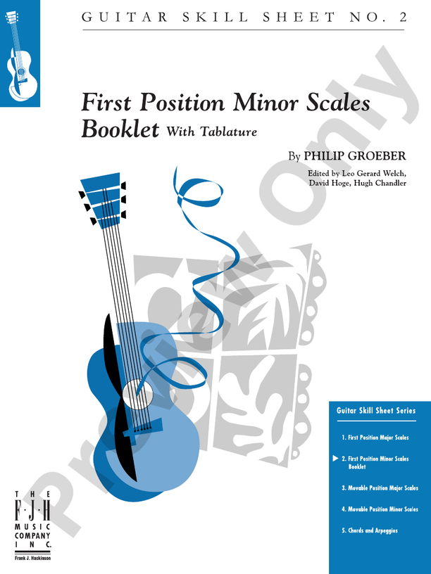 No. 2, First Position Minor Scales - Easy Guitar (Digital Download)