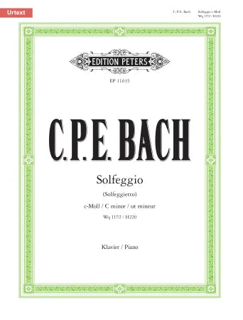 C.P.E Bach - Solfeggio in C minor - Piano Solo (Digital Download)