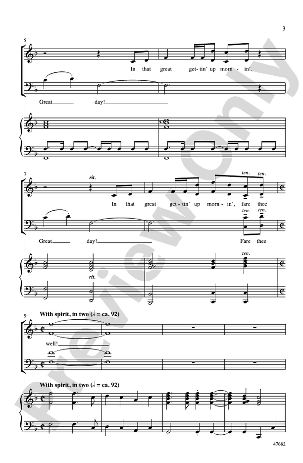Great, Gettin' Up Day! – SATB Choral Octavo (Digital Download)