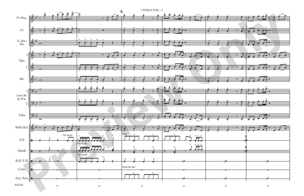 Break My Heart – Marching Band Conductor Score & Parts (Digital Download)