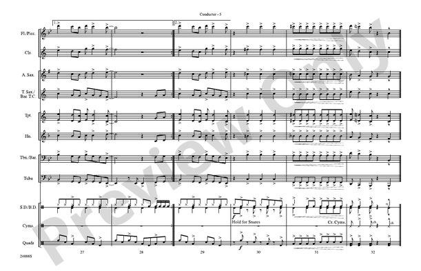 Bang the Drum All Day (Arr. Jerry Burns) – Marching Band Conductor Score & Parts (Digital Download)