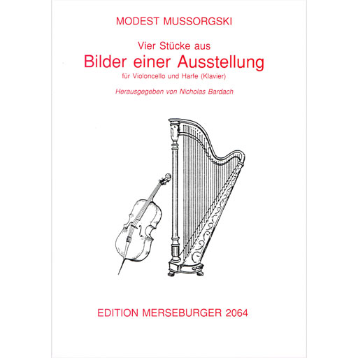 Mussorgsky - Pictures at an Exhibition - Cello/Harp arranged by Bardach EM EM2064