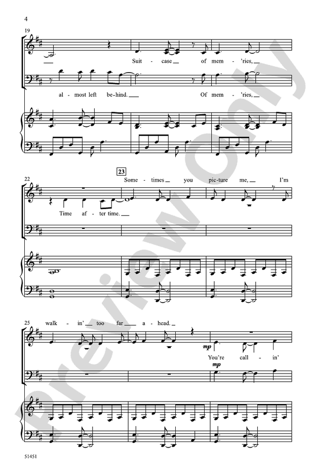 Time After Time - SAB/3 Part Mixed Choral Octavo (Digital Download)