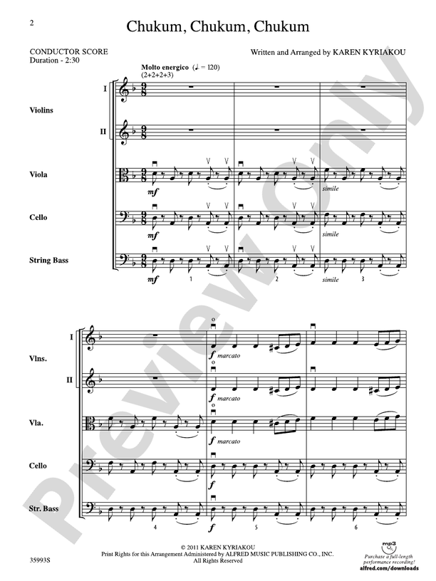 Chukum, Chukum, Chukum – String Orchestra Conductor Score & Parts (Digital Download)