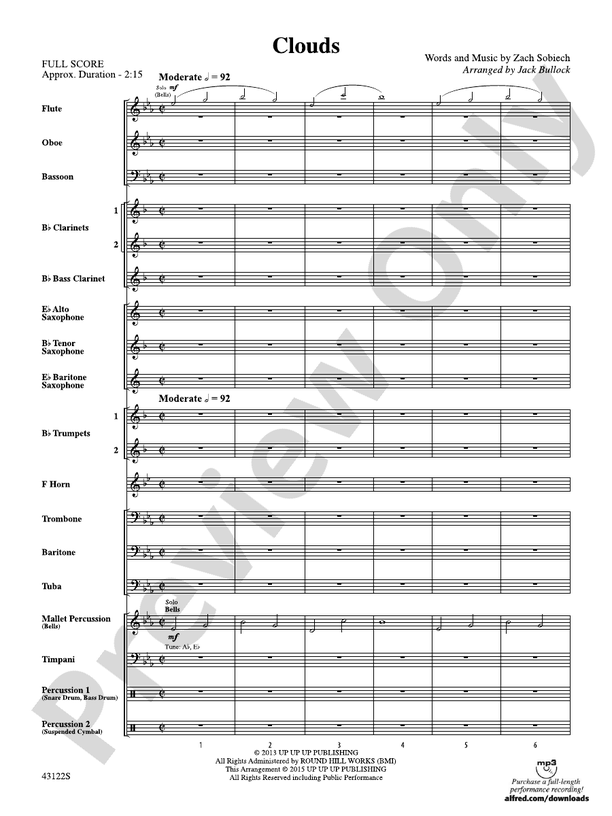 Clouds - Concert Band Conductor Score & Parts (Digital Download)