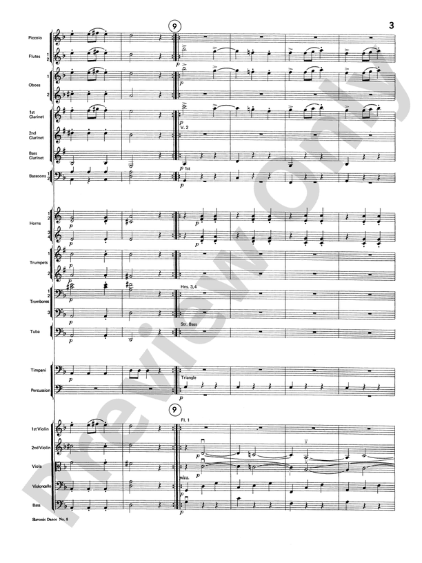 Slavonic Dance No. 8 – Full Orchestra Conductor Score & Parts (Digital Download)