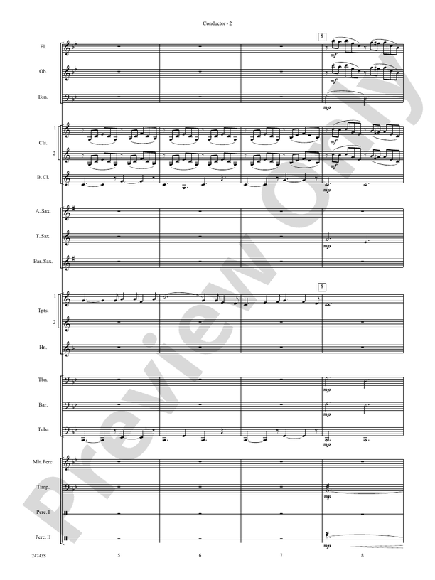 O Holy Night (Cantique de Noel) - Concert Band Conductor Score & Parts (Digital Download)