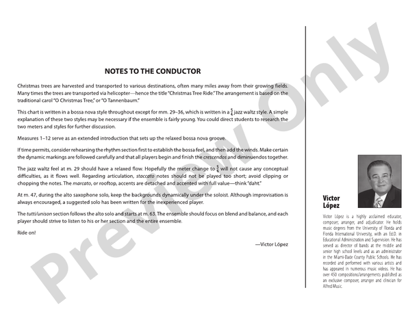 Christmas Tree Ride - Jazz Ensemble Conductor Score & Parts(Digital Download)