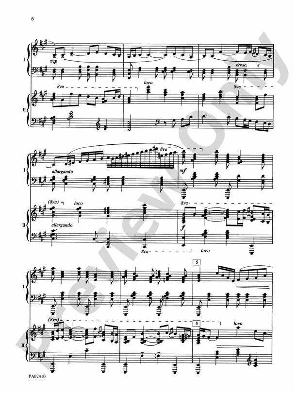 Polovetsian Dances - from Prince Igor - 2 Pianos, 4 Hands (Digital Download)