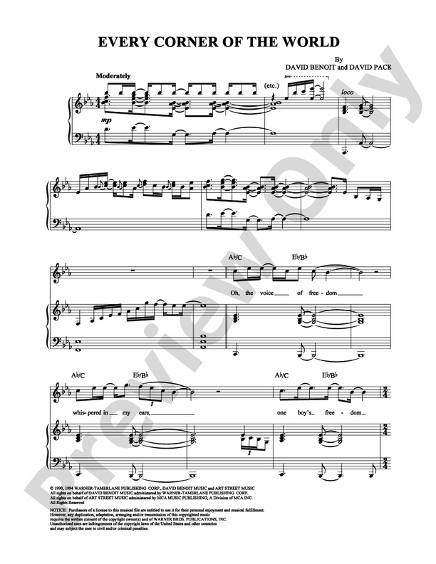 Every Corner of the World - Piano (Digital Download)