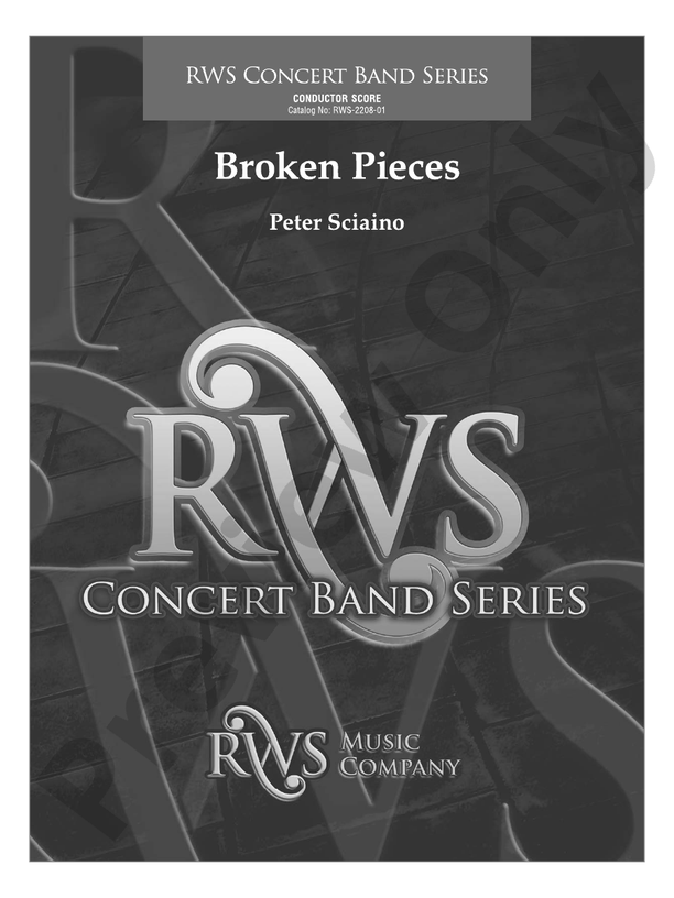 Broken Pieces - Concert Band Conductor Score & Parts(Digital Download)