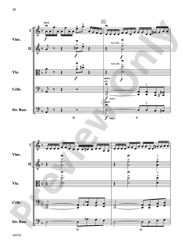 Swamp Thang - String Orchestra Conductor Score & Parts (Digital Download)