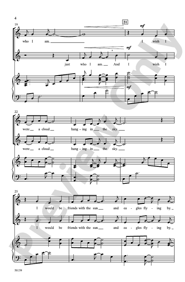 I Wish I Were a Cloud - 2 Part Treble Choral Octavo (Digital Download)