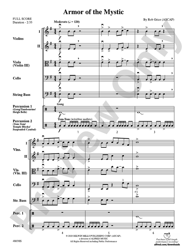 Armor of the Mystic - String Orchestra Conductor Score & Parts (Digital Download)