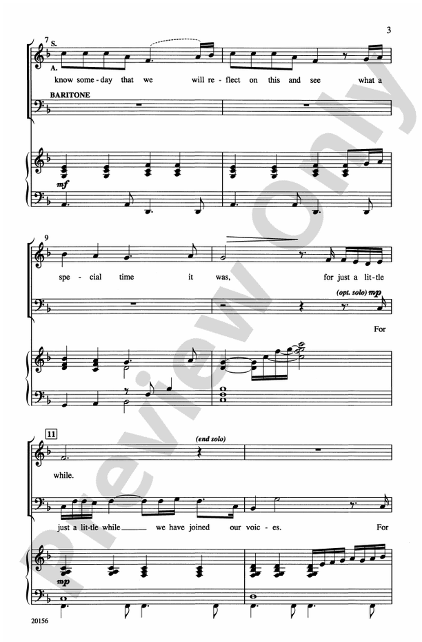 For Just a Little While – SAB Choral Octavo (Digital Download)