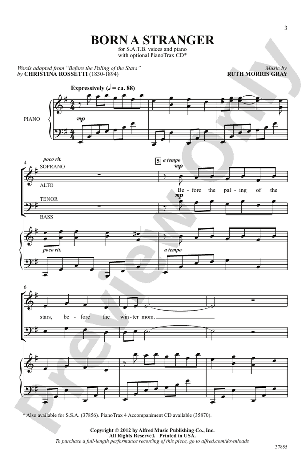 Born a Stranger - SATB Choral Octavo (Digital Download)