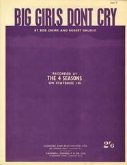Big Girls Don't Cry - The Four Seasons (30443) - PVG (Digital Download)