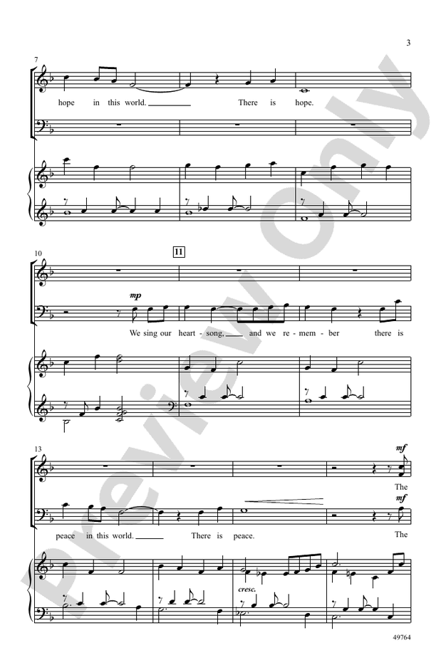 A Light of Hope, A Song of Peace - 3 Part Mixed Choral Octavo (Digital Download)