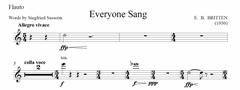 Everyone Sang - Flute Part (Digital Download)