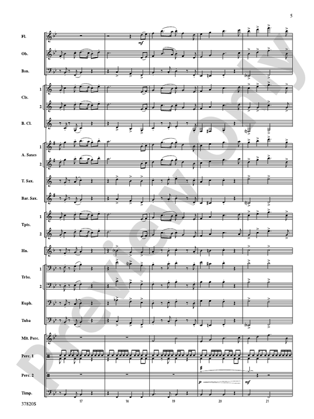 Wings - Concert Band Conductor Score & Parts (Digital Download)