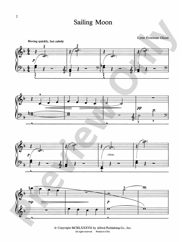 Sailing Moon - Piano (Digital Download)