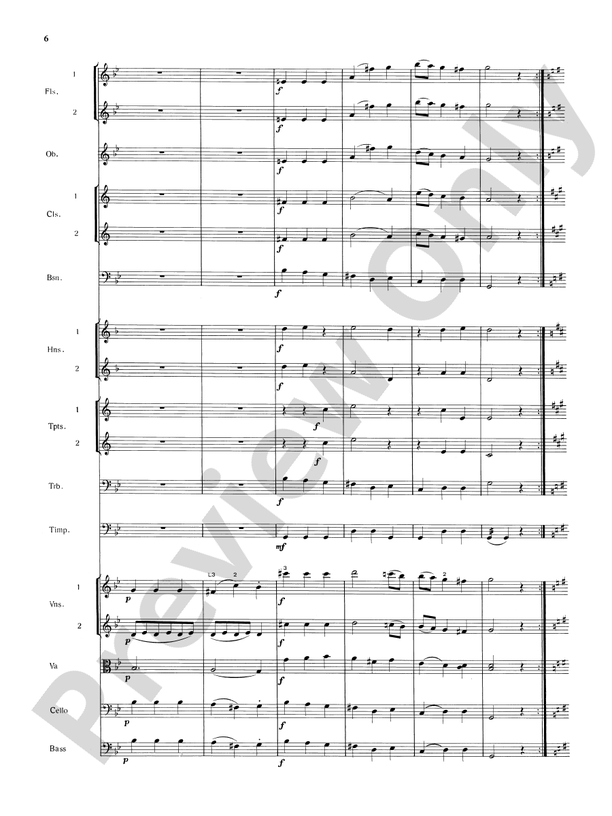 Mozart's Symphony No. 25 in G Minor, 3rd & 4th Movements – Full Orchestra Conductor Score & Parts (Digital Download)