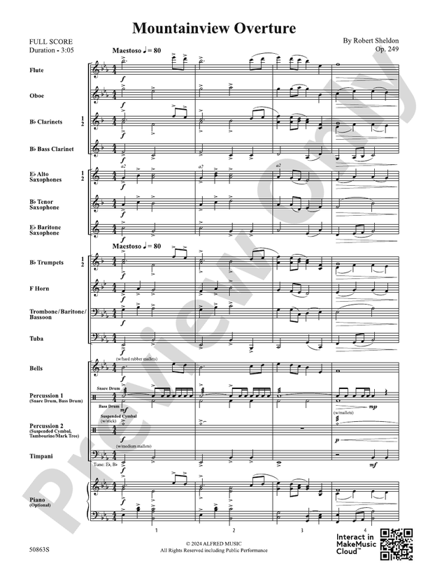 Mountainview Overture – Concert Band Conductor Score & Parts (Digital Download)