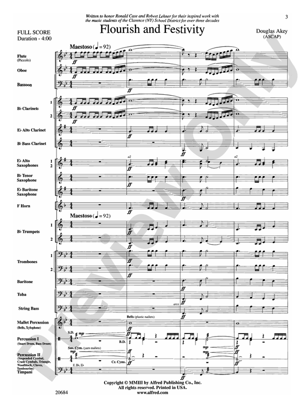 Flourish & Festivity - Concert Band Conductor Score & Parts (Digital Download)