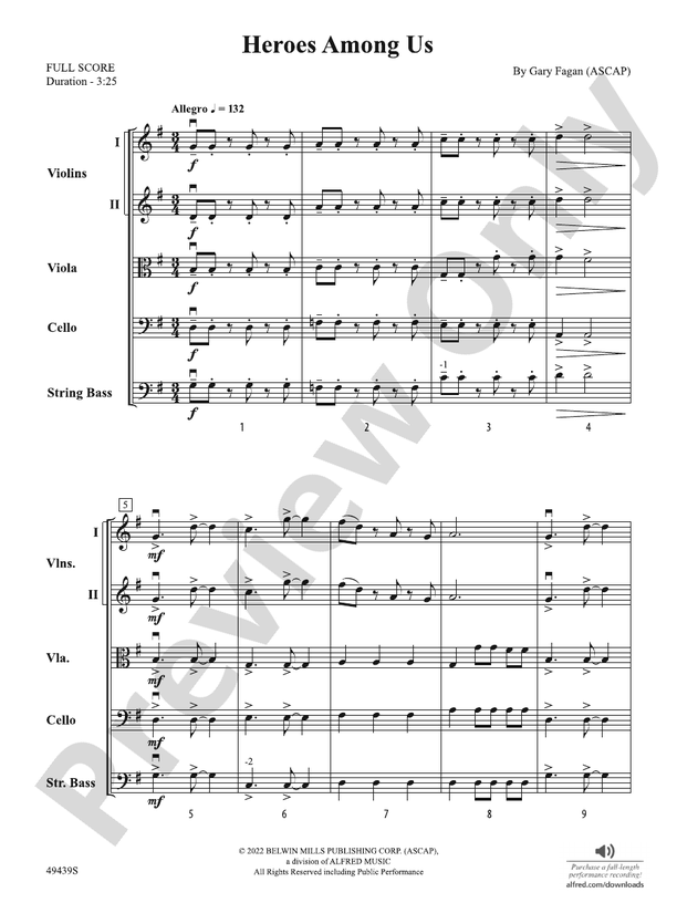 Heroes Among Us - String Orchestra Conductor Score & Parts (Digital Download)