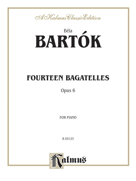 Bartok - 14 Bagatelles, Op. 6 - Piano Solo (Digital Download)