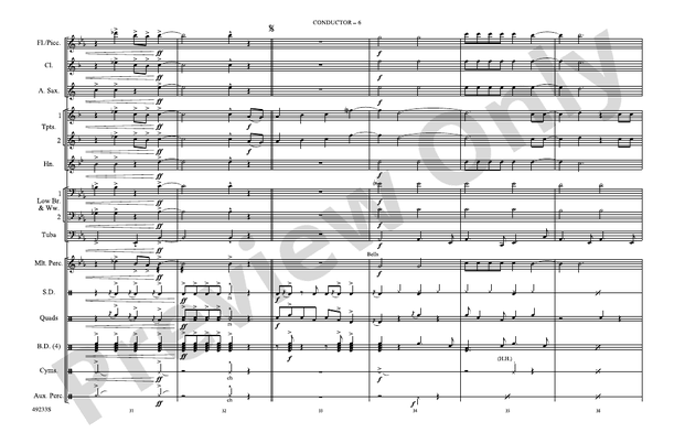 Leave the Door Open – Marching Band Conductor Score & Parts (Digital Download)