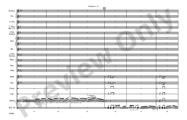 Blues in the Night – Marching Band Conductor Score & Parts (Digital Download)