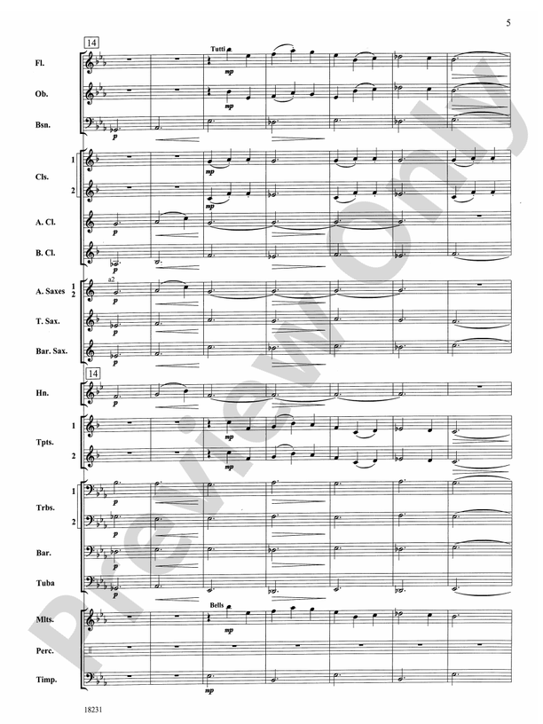 In a Gentle Rain - Concert Band Conductor Score & Parts (Digital Download)