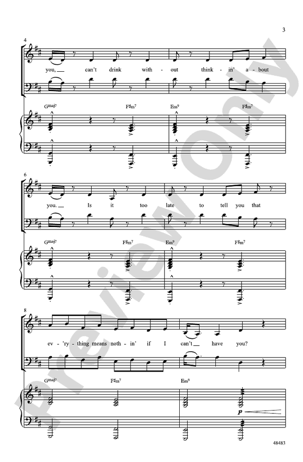 If I Can't Have You – SAB Choral Octavo (Digital Download)