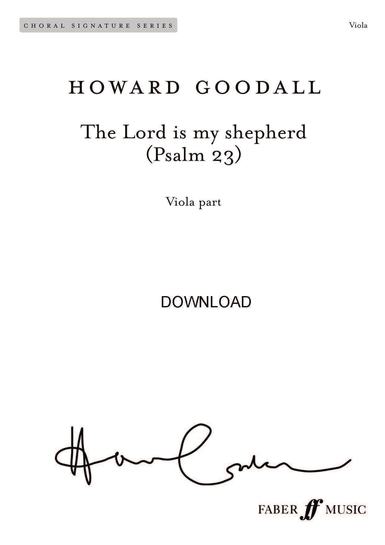 The Lord Is My Shepherd - Viola Part (Digital Download)