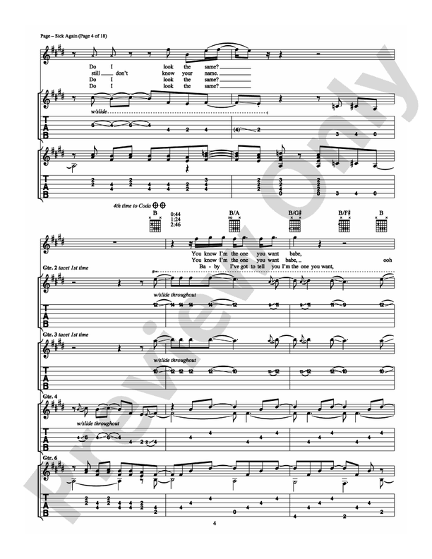 Sick Again - Guitar TAB (Digital Download)
