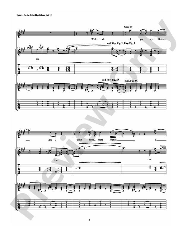 On the Other Hand - Guitar TAB (Digital Download)