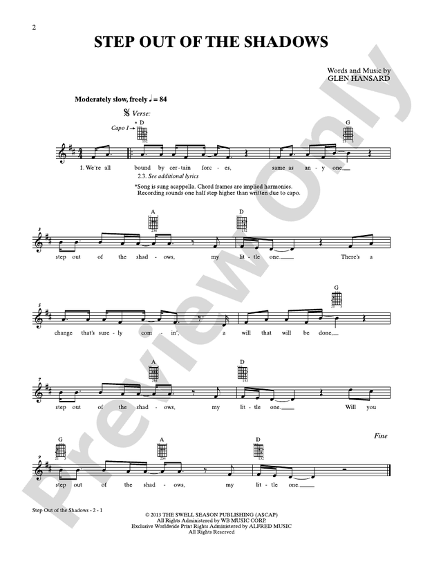 Step Out of the Shadows - Guitar Tab (Digital Download)