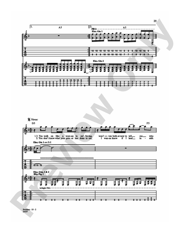 Stricken - Guitar TAB (Digital Download)