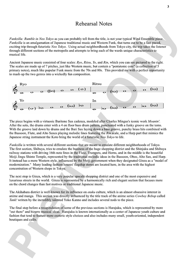 Funkzilla: Rumble in Neo Tokyo - Concert Band Conductor Score & Parts (Digital Download)